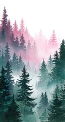 Misty mountain forest