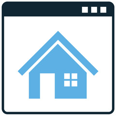 Home page website vector for web design, digital platforms, and online presence. Useful for illustrating a landing page, a homepage, or a website interface.