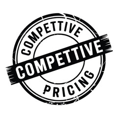 Round stamp featuring the words competitive pricing