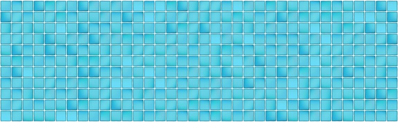 Seamless vector mosaic tile texture. Light blue squares with a subtle glass-like effect. Clean aquatic background for modern design.