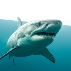Fototapeta premium Great white shark in water
