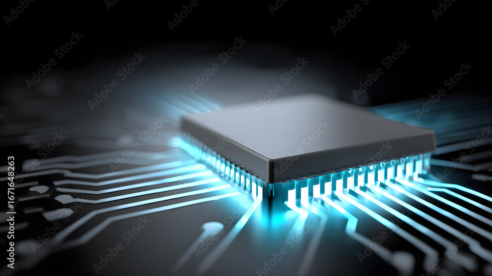Poster electronic circuit board with processor