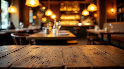 Warm and Inviting Restaurant Interior with Cozy Ambiance and Lighting