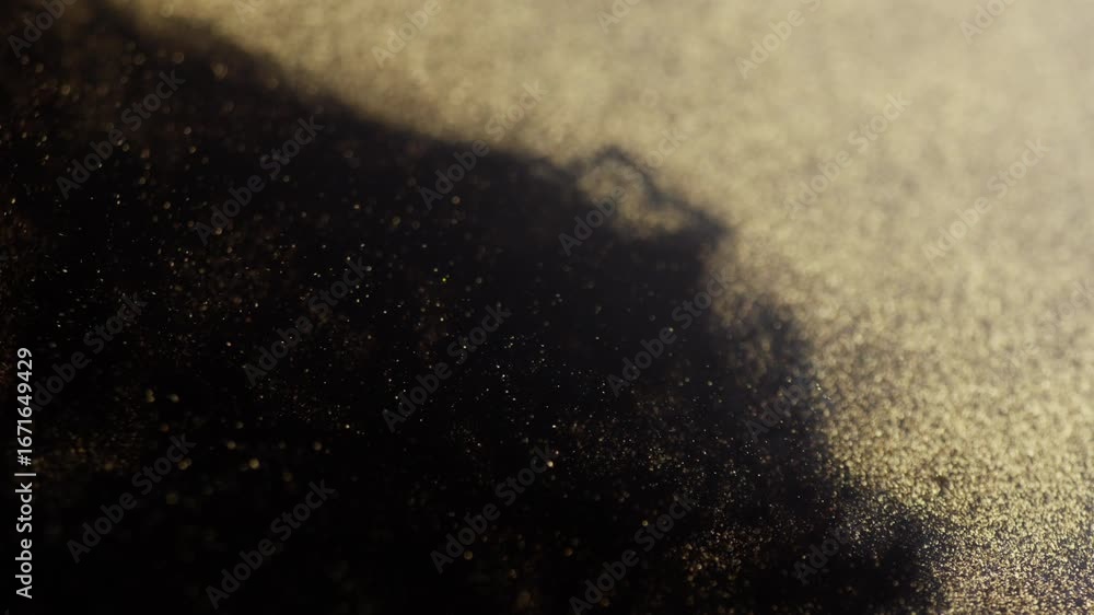 Poster Macro shot of ink creating abstract forms in motion