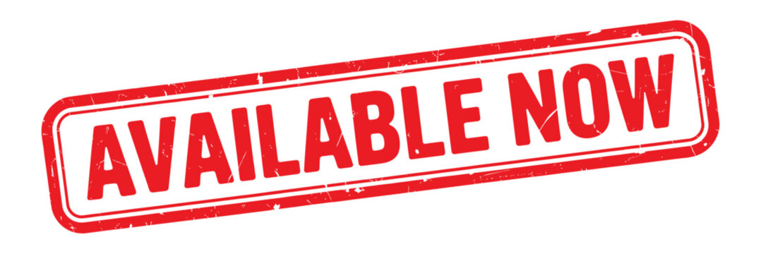 Red and white available now stamp