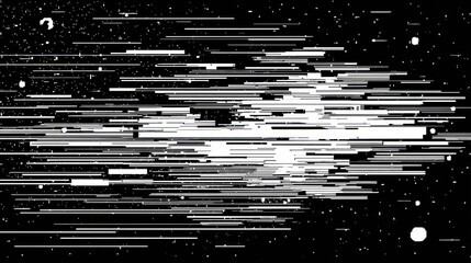 Abstract streaks on dark sky