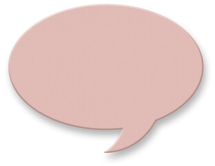 Pink Speech Balloon, Icon, Plastic Textured, 3D, Emphasis, Decorative, Speech Bubble, Graphic Design Resource