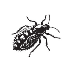 Detailed Aphid Silhouette Vector Design