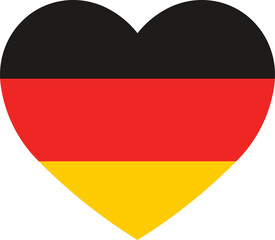 Fototapeta premium german flag heart