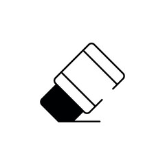 Eraser icon design with white background stock illustration