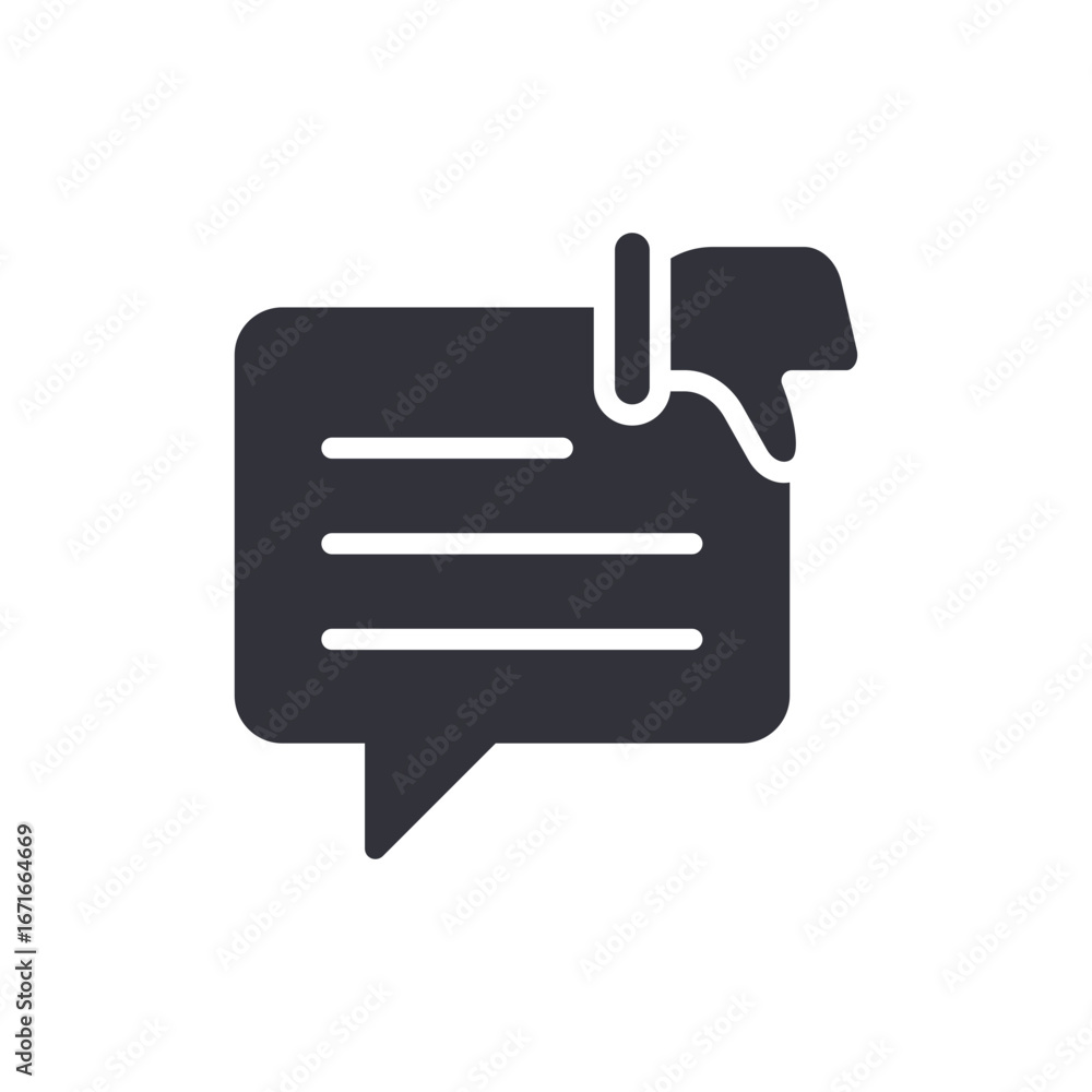 Poster Attached Message Icon with Transparent Style