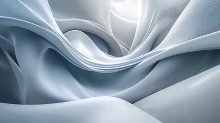 Abstract swirling grey fabric background.