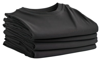PNG Pile stack group of folded blank black tee t shirt clothing t-shirts apparel.