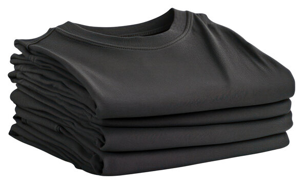 PNG Pile stack group of folded blank black tee t shirt clothing t-shirts apparel.