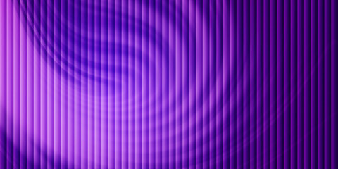 Abstract dynamic background featuring a vertical stripe pattern in various shades purple and magenta. Swirling, wave pattern or light reflection creates movement across surface bright
