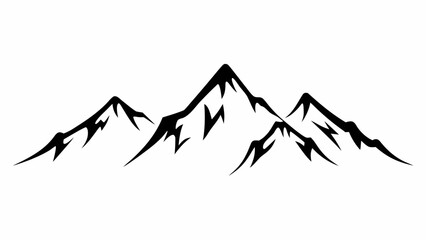 Stunning mountain range silhouette perfect for adventure branding and outdoor themes