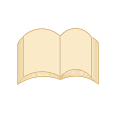 open book with blank pages vector illustration