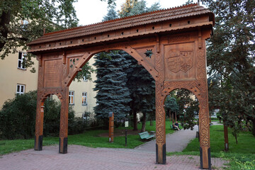 Tarnów, Poland. Seklerska Gate, donated to the city by the Hungarians in 2001, the gate...
