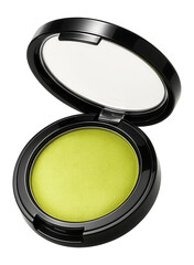 Bright lime eyeshadow with a satin finish