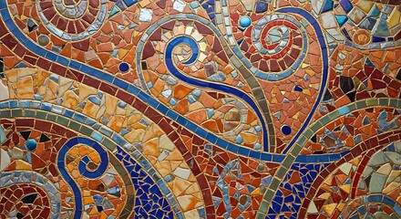 Colorful Abstract Mosaic Tile Art Design.