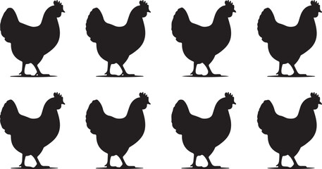 chicken silhouettes