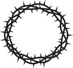 Crown of thorns icon. God friday. Vector illustration.