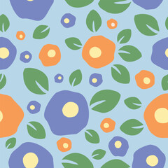 Floral seamless pattern design vector