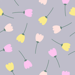 Floral seamless pattern design vector