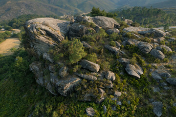 Rocks near to Santa Luzia chapel, Peneda Geres National Park, Portugal