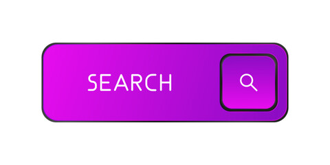 CTA button with text: Search and magnifier icon.