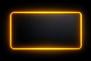 Glowing orange rectangle frame on black
