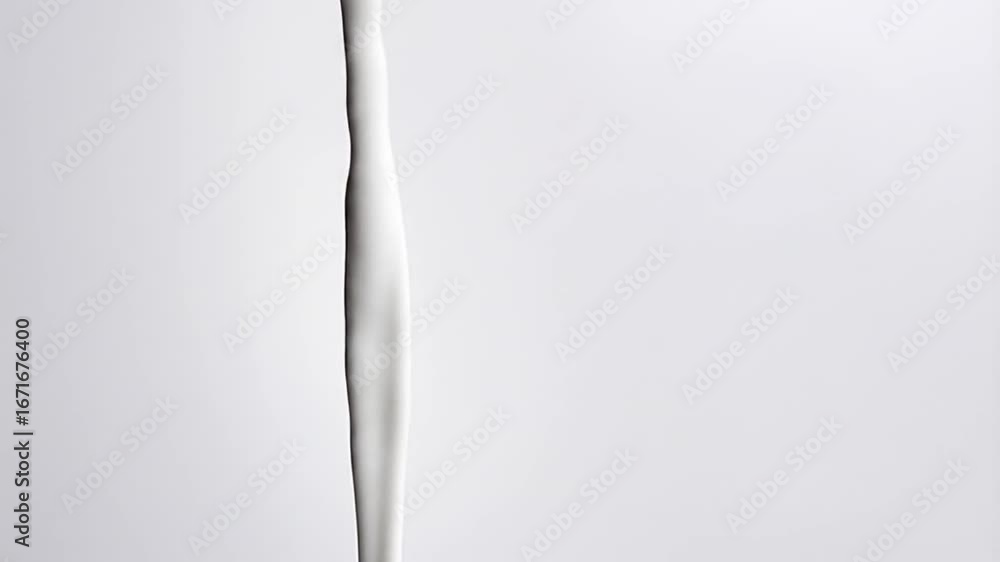 Aufkleber dynamic white milk splashes in a seamless flowing pattern on a light background with copy space