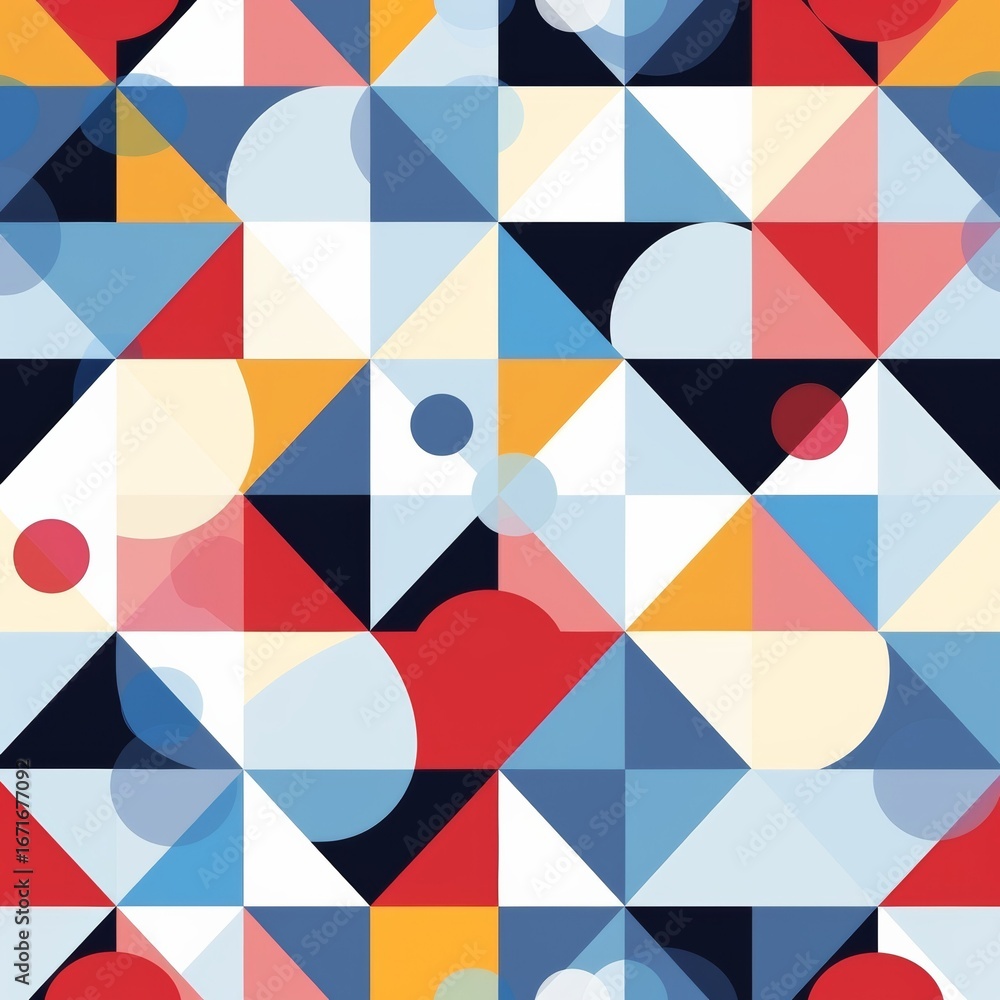 Aufkleber modern flat vector geometric pattern creating colorful background