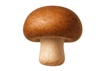Perfect brown mushroom isolated on transparent background, ideal for food projects, recipes, and culinary designs