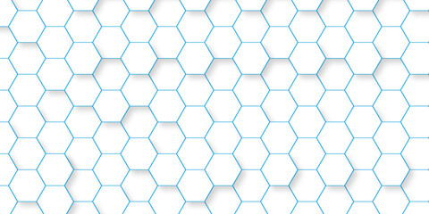 Abstract background with hexagon, modern abstract vector polygonal pattern. Futuristic abstract honeycomb technology white background. Luxury white hexagon pattern.	