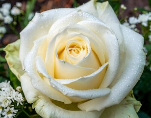 Close-up of a pristine white rose (3)
