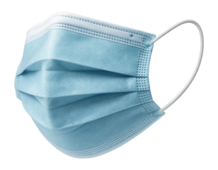 Disposable face mask with pleated design