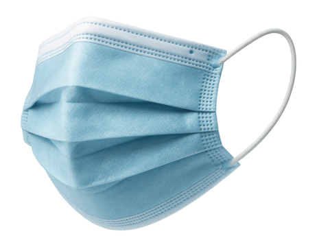Disposable face mask with pleated design