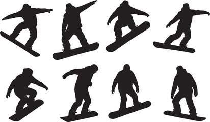 snowboard silhouettes