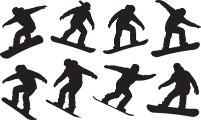 snowboard silhouettes