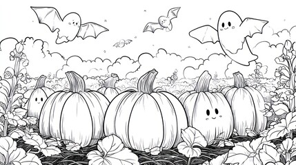 Spooky pumpkin patch