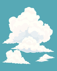 Beautiful clouds on a blue background