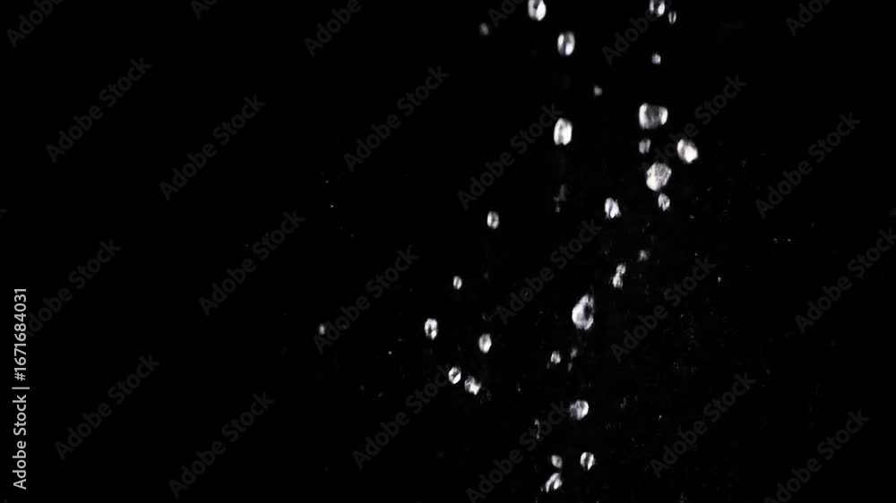 Poster water splash with dynamic motion against a black background creates an abstract display of fluidity 
