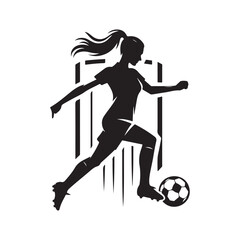 football players vector silhouette clip art logo design illustration. football tournament icon set collections.