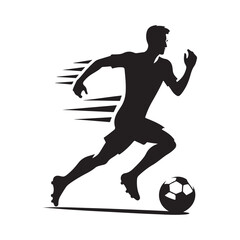 football players vector silhouette clip art logo design illustration. football tournament icon set collections.