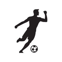 football players vector silhouette clip art logo design illustration. football tournament icon set collections.