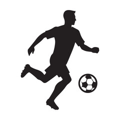 football players vector silhouette clip art logo design illustration. football tournament icon set collections.