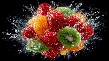Vibrant Fruit Splash: A Burst of Freshness