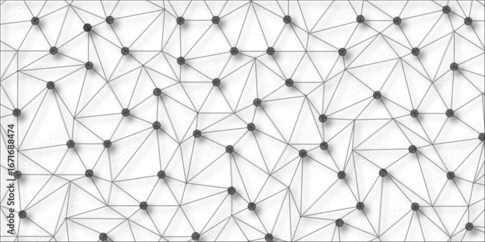 Poster technology abstract white digital background of connected dot with black line .many squares and rect
