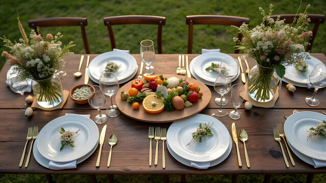 Outdoor Farm-to-table Wedding Dining Experience
